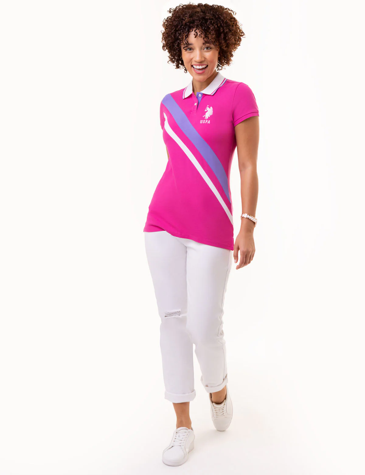 DIAGONAL DOUBLE SASH POLO SHIRT - Image 2