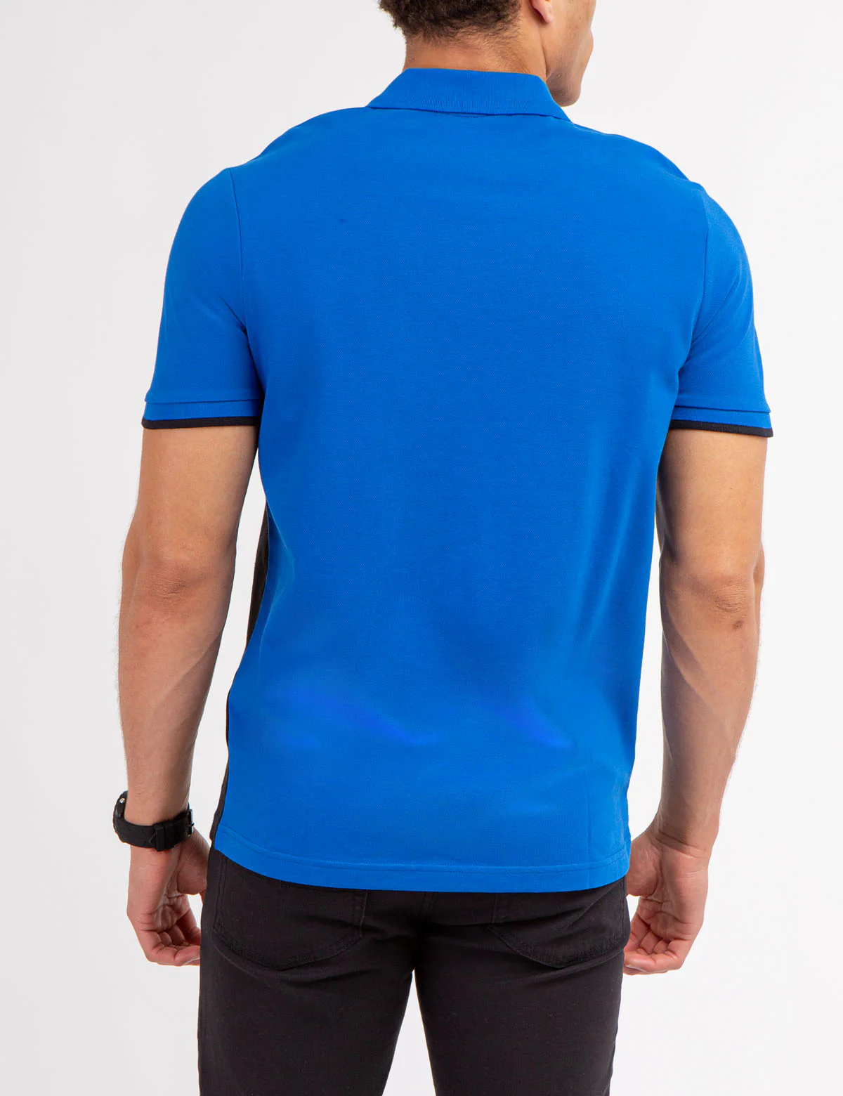 DIAGONAL GRAPHIC PIECED PIQUE POLO SHIRT - Image 9
