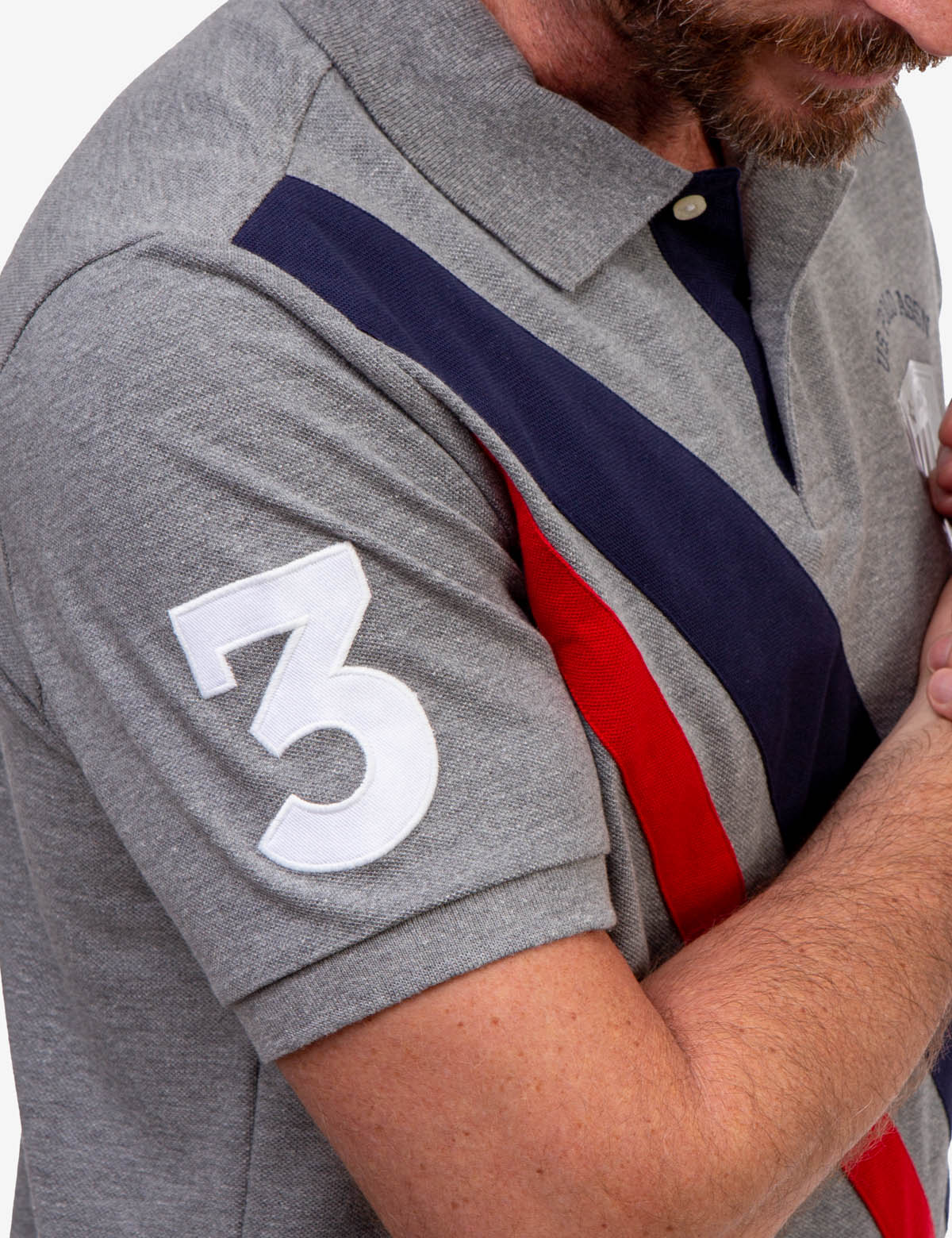 DIAGONAL PIECED PIQUE POLO SHIRT - Image 6