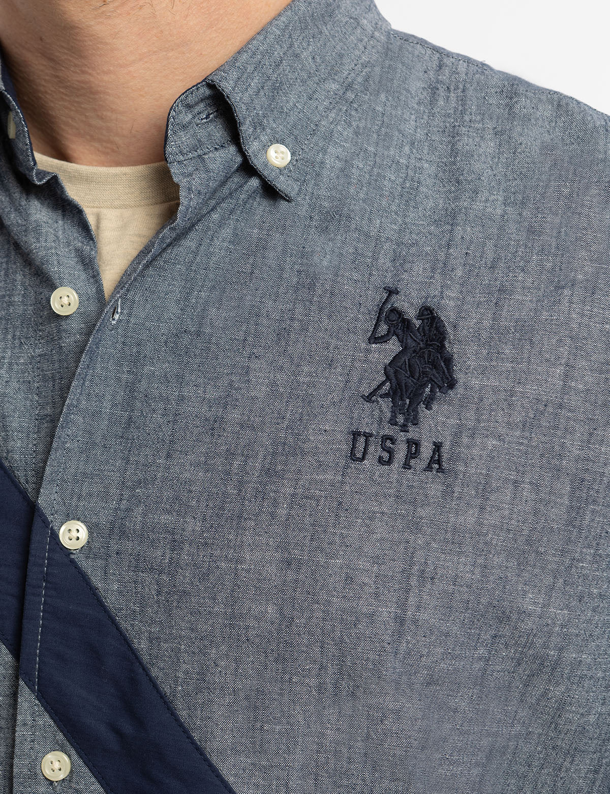 DIAGONAL SOLID CANVAS LONG SLEEVE SHIRT - Image 2
