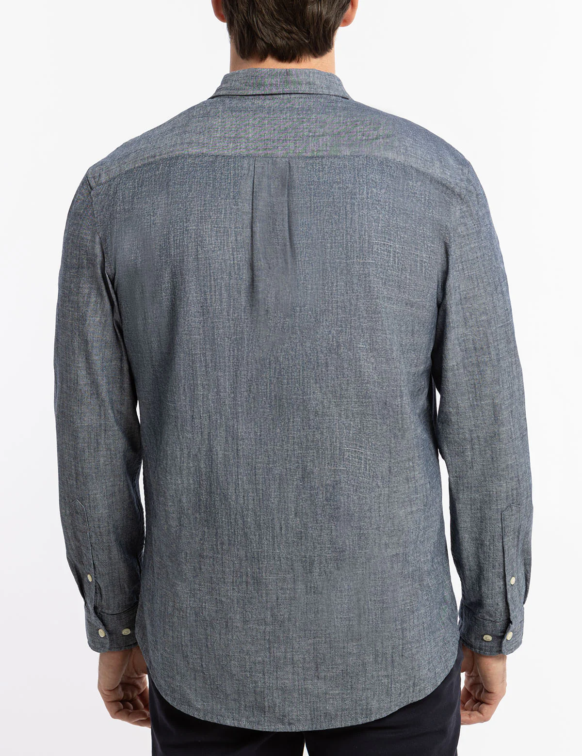 DIAGONAL SOLID CANVAS LONG SLEEVE SHIRT - Image 4
