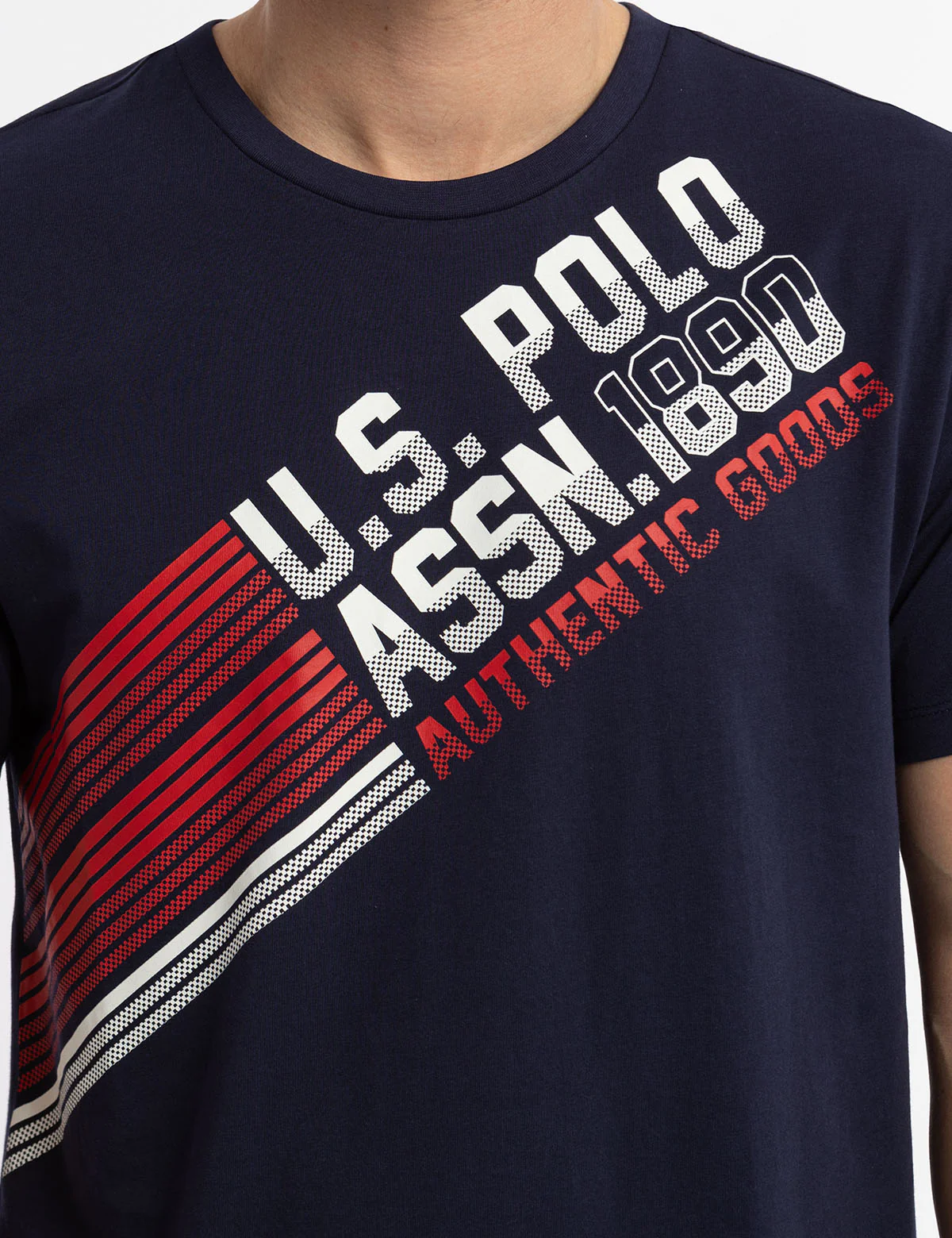 DIAGONAL STRIPE GRAPHIC JERSEY T-SHIRT - Image 3