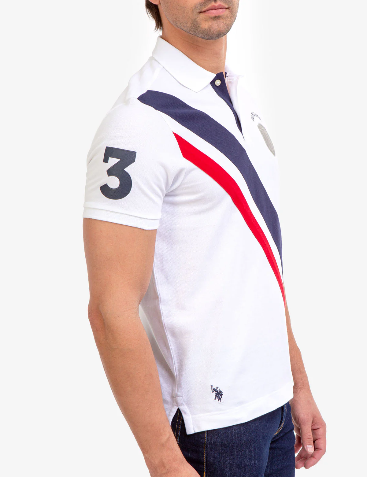DIAGONAL STRIPE PIECED PIQUE POLO SHIRT - Image 10