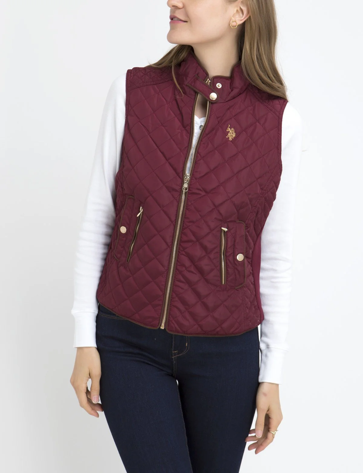 DIAMOND QUILT SIDE KNIT VEST - Image 10