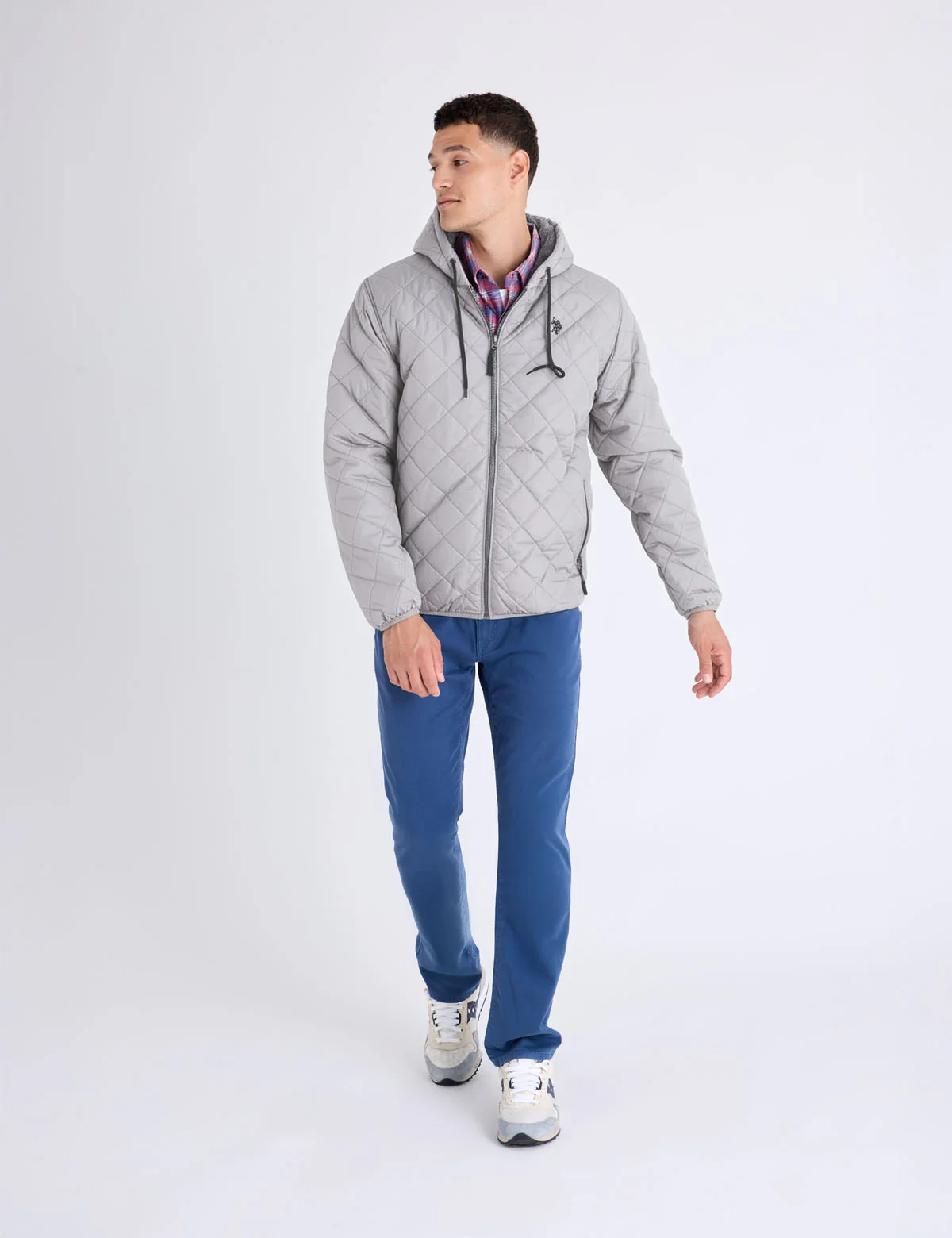 DIAMOND QUILTED FLEECE JACKET - Image 3