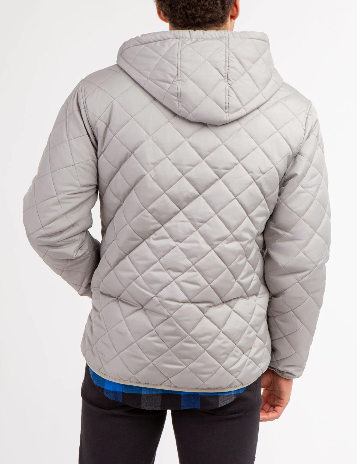 DIAMOND QUILTED FLEECE JACKET - Image 3