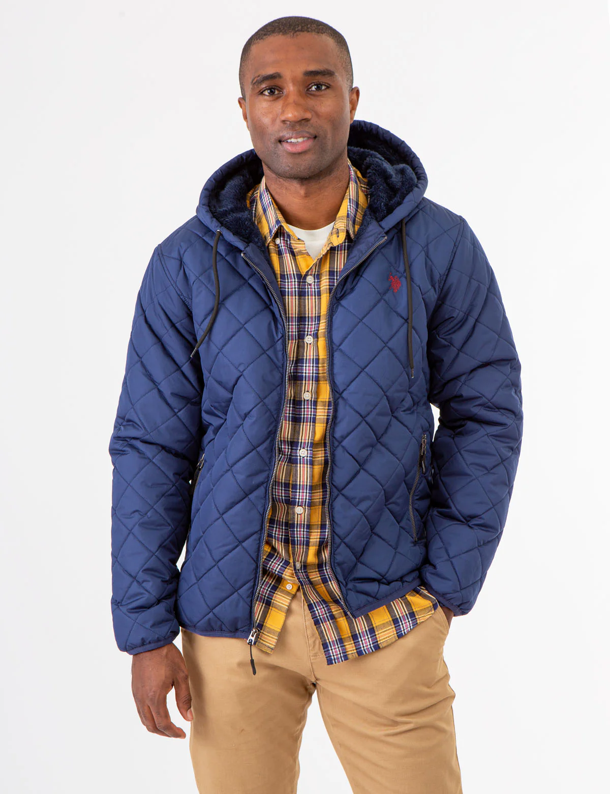 DIAMOND QUILTED FLEECE JACKET