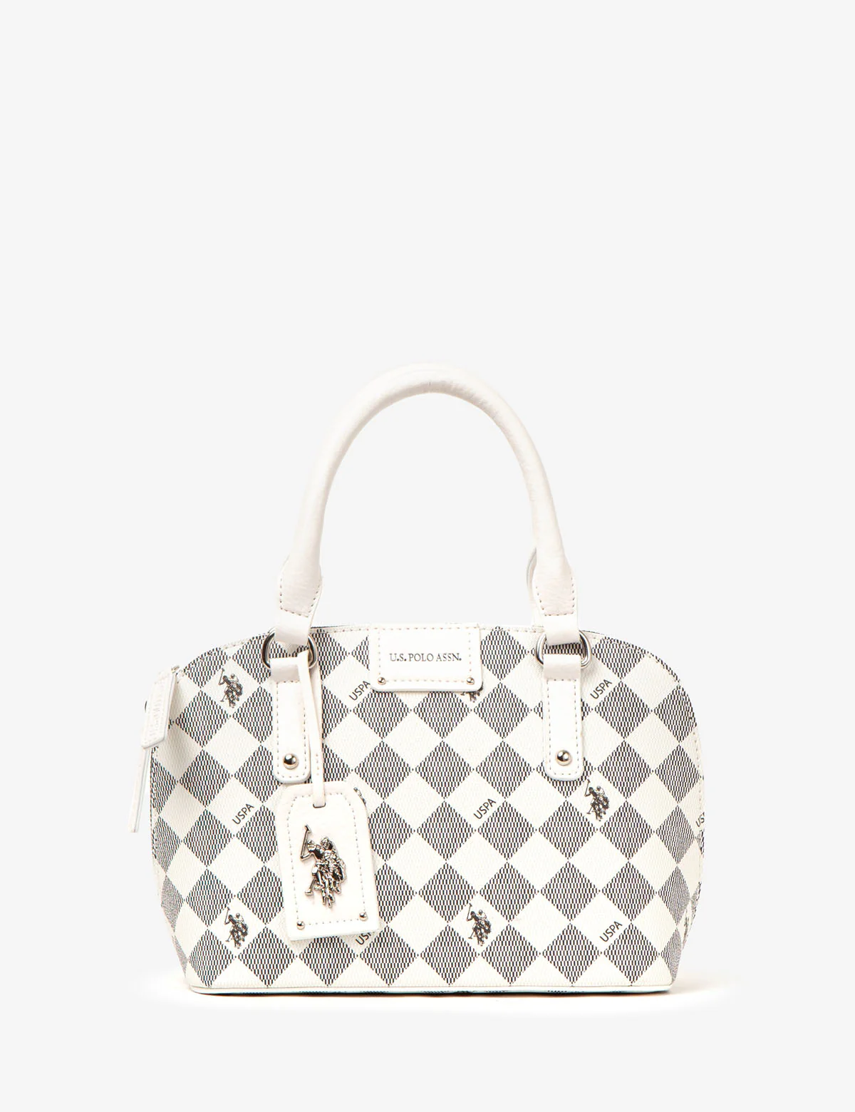 DIAMOND SIGNATURE DOME BAG WITH CROSSBODY STRAP