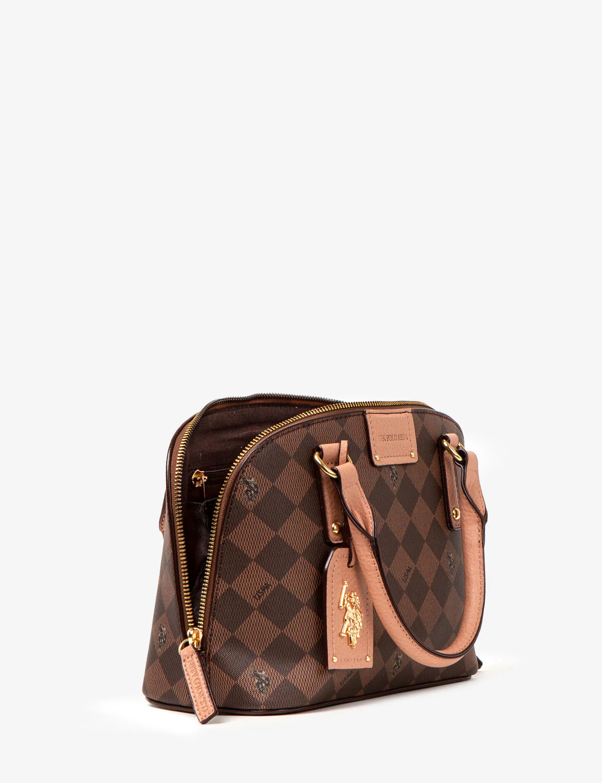 DIAMOND SIGNATURE DOME BAG WITH CROSSBODY STRAP - Image 6