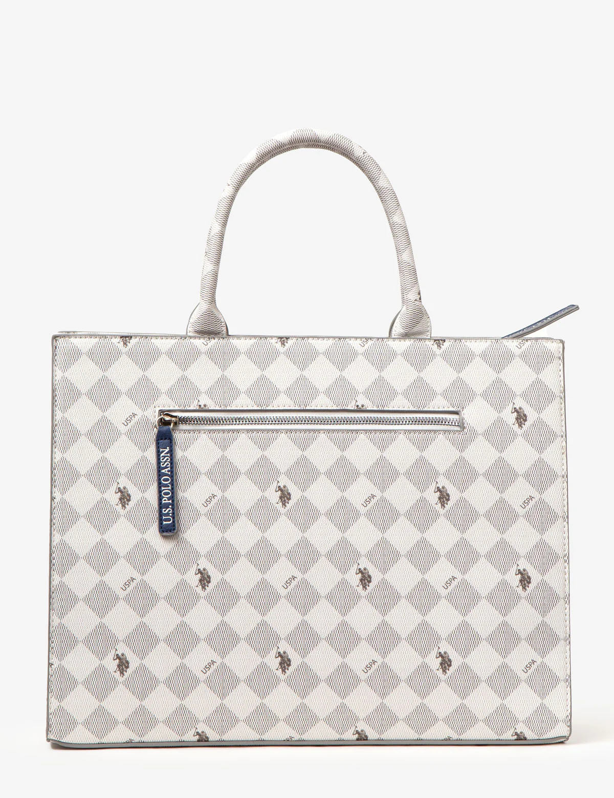 DIAMOND STRIPE BOOK TOTE WITH CROSSBODY STRAP - Image 3