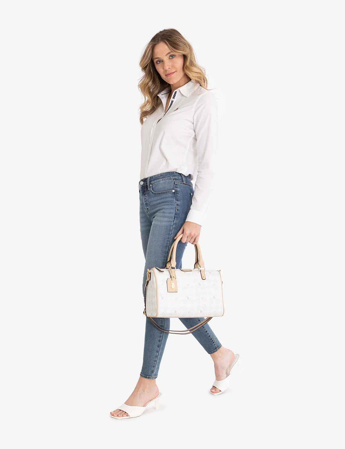 DIAMOND SIGNATURE SWIFTY SATCHEL BAG - Image 6