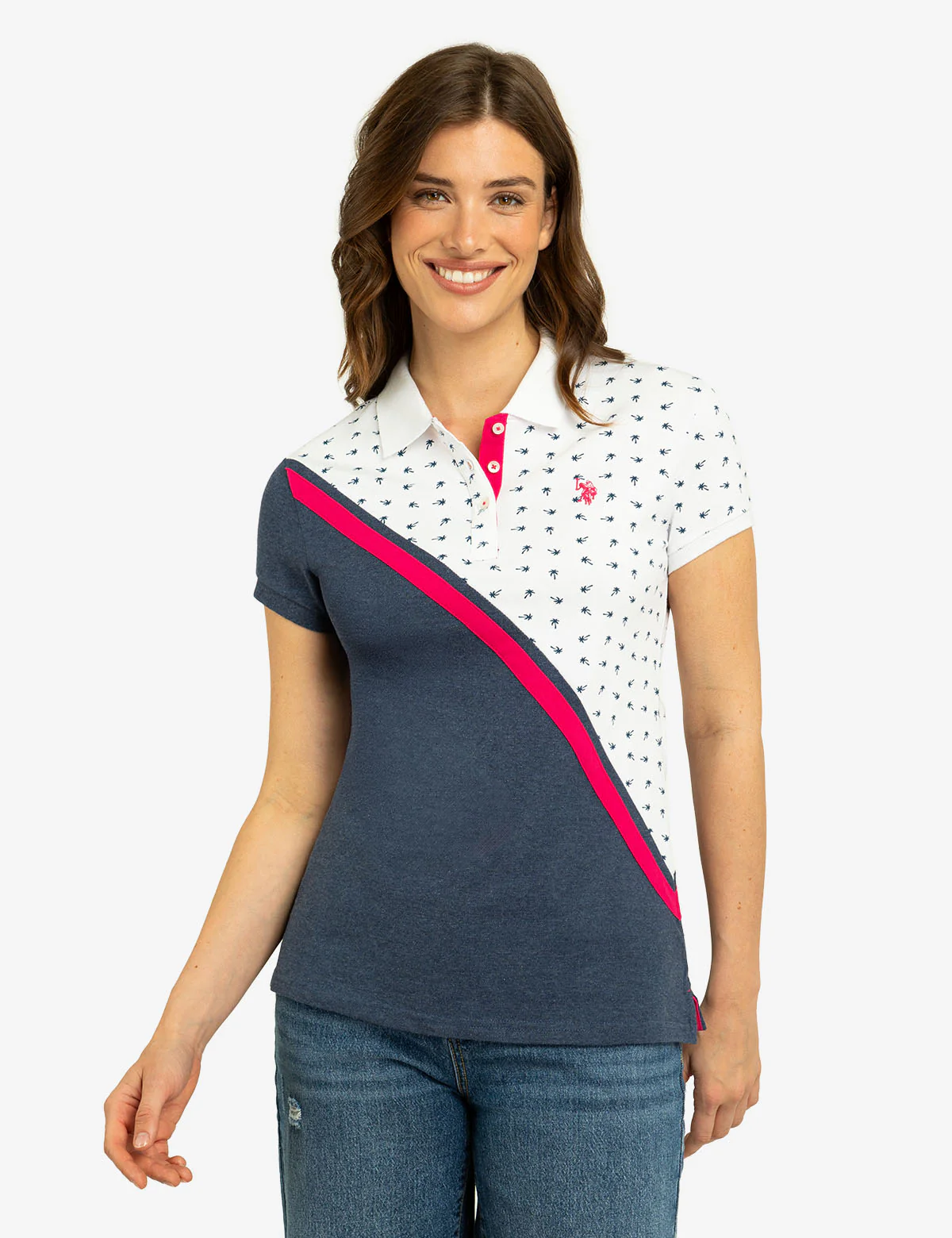 DITSY DIAGONAL COLORBLOCK POLO SHIRT - Image 7