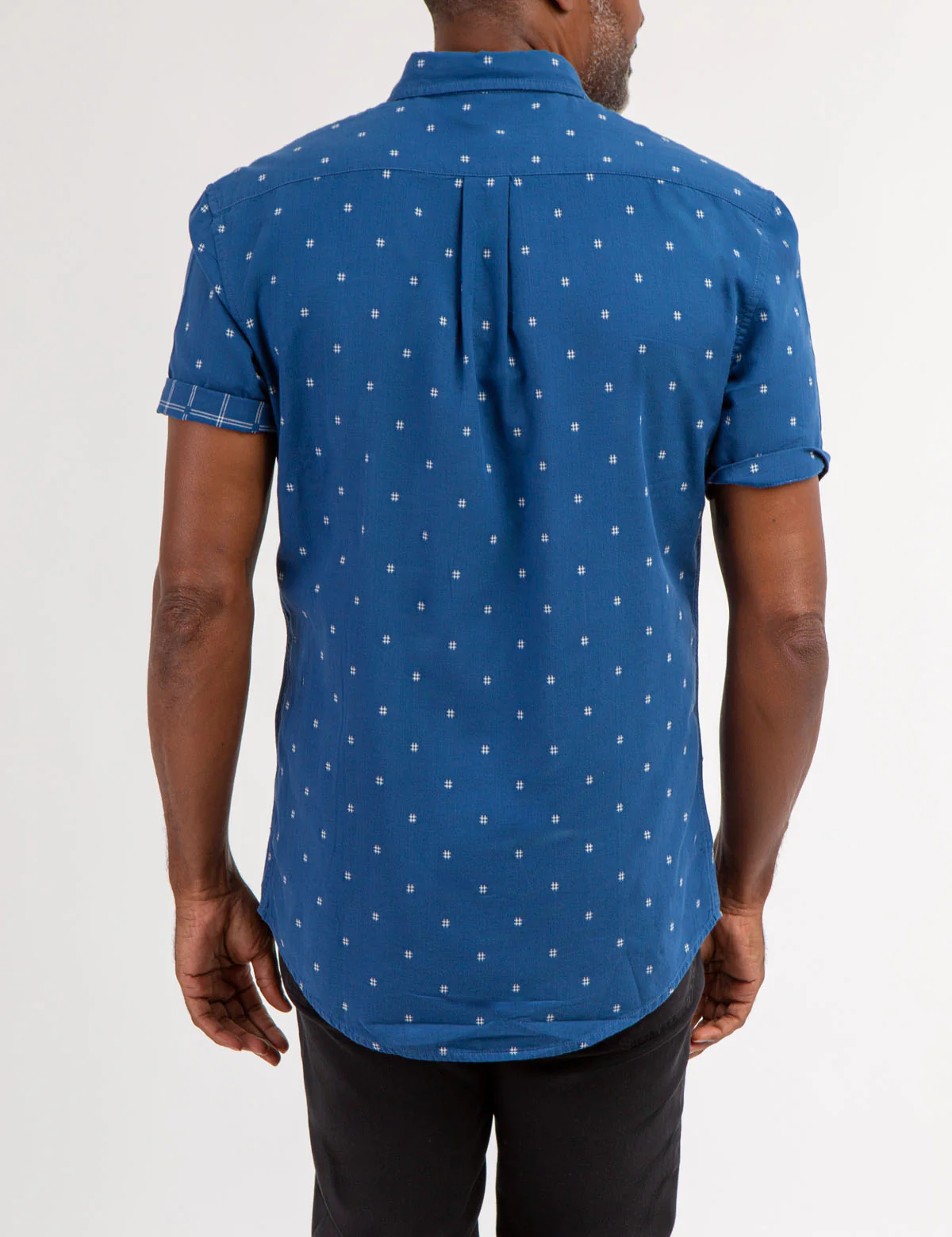 DOBBY DOUBLE SIDE PATTERN SHORT SLEEVE SHIRT - Image 4