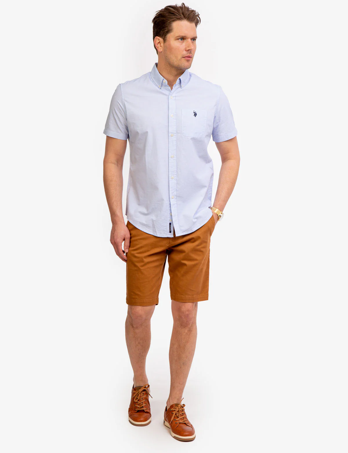 DOBBY PATTERN SHORT SLEEVE SHIRT - Image 3