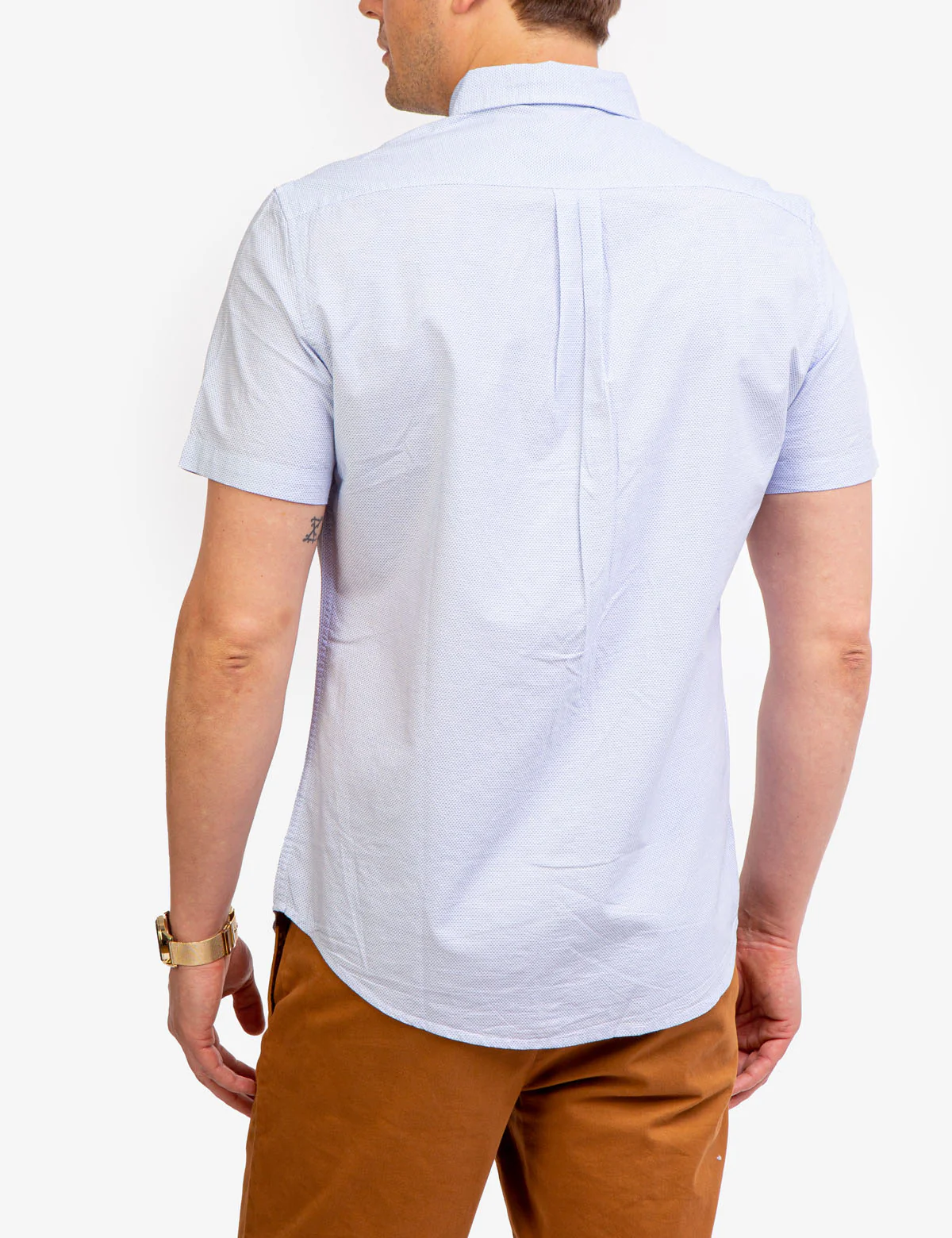 DOBBY PATTERN SHORT SLEEVE SHIRT - Image 5