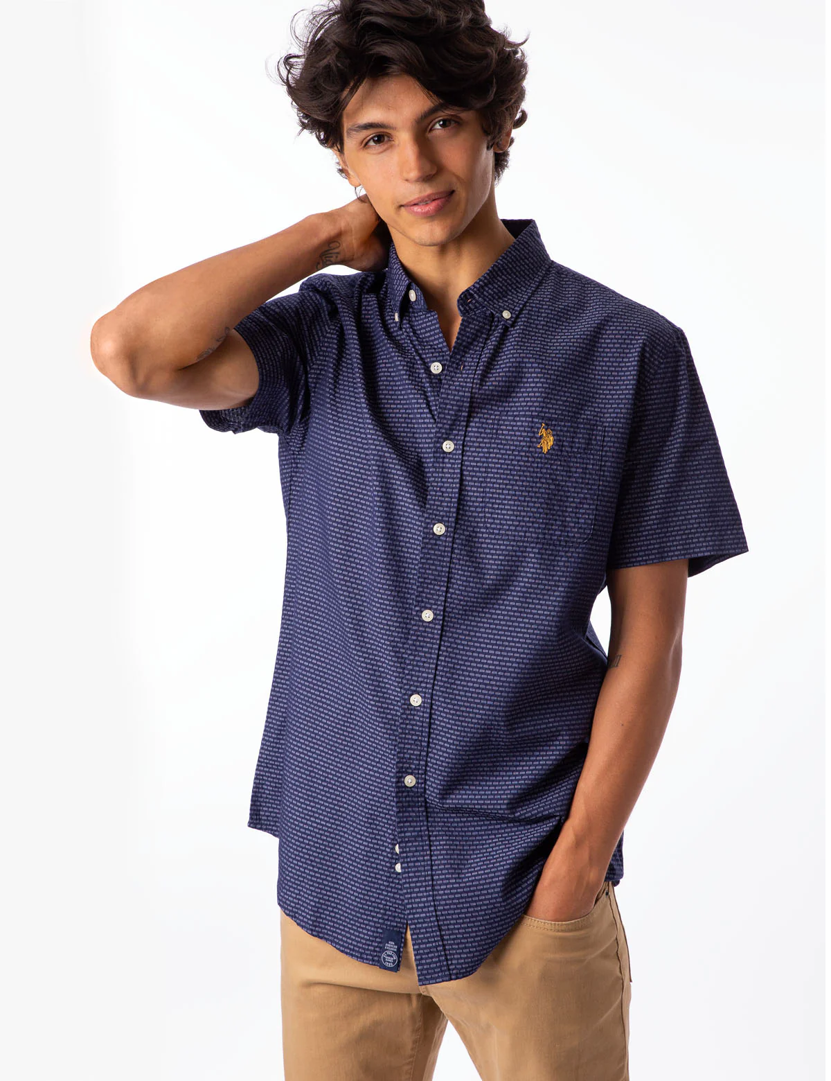 TEXTURED DOBBY SHORT SLEEVE SHIRT