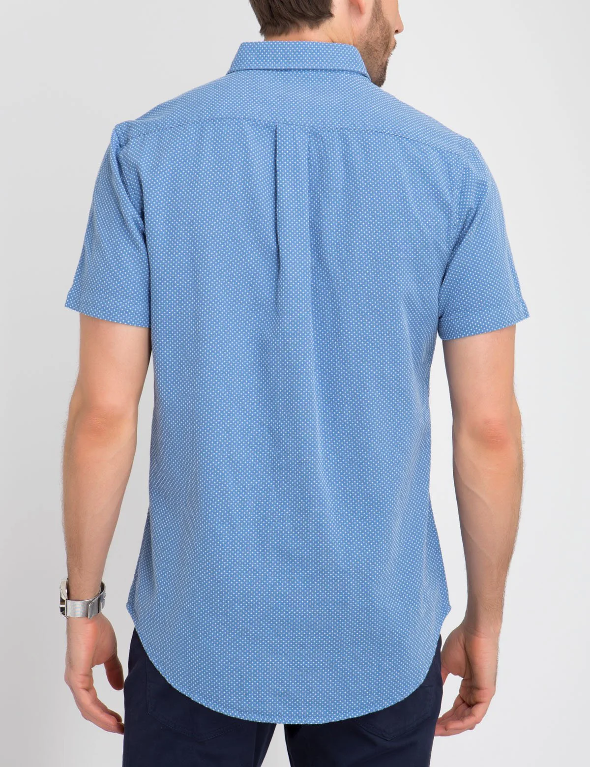 Dobby Stitch Short Sleeve Top - Image 6