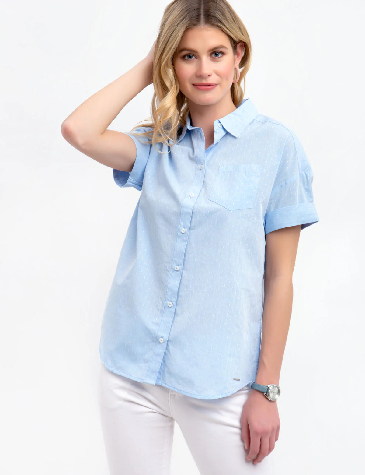 DOT BUTTON FRONT SHIRT - Image 17
