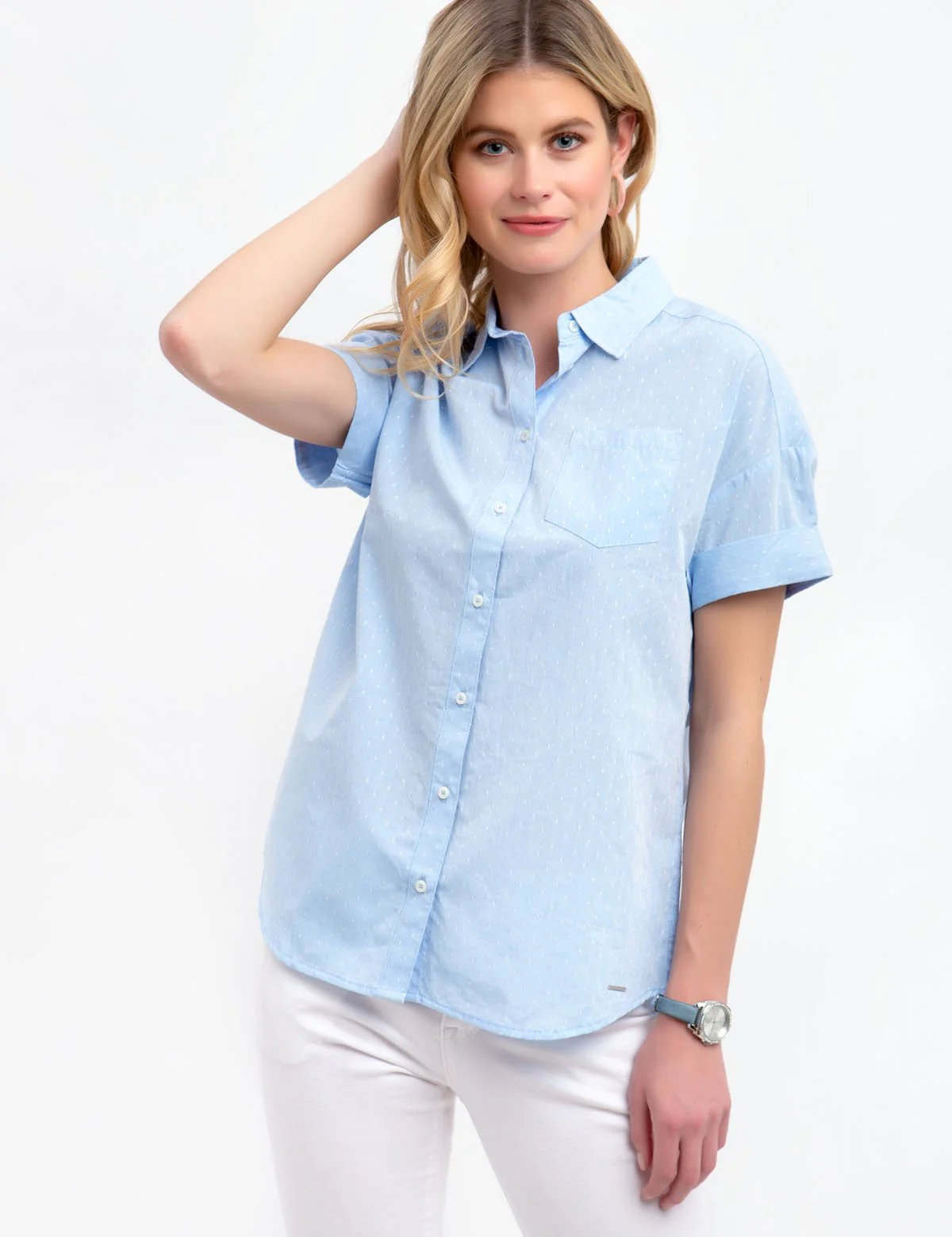 DOT BUTTON FRONT SHIRT - Image 5