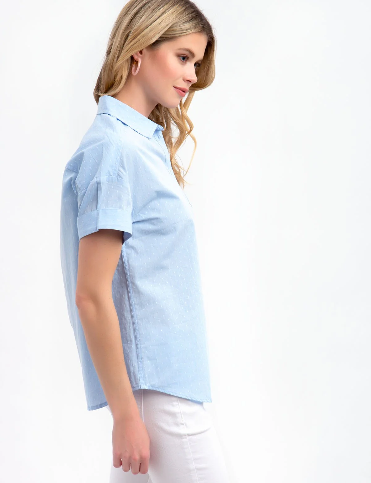 DOT BUTTON FRONT SHIRT - Image 9