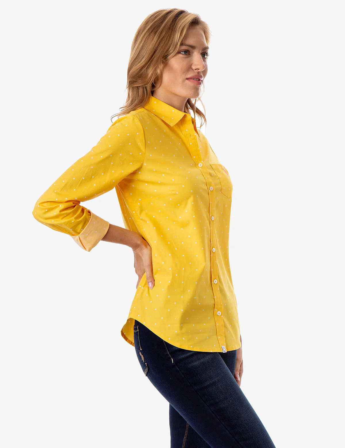DOT POPLIN LONG SLEEVE SHIRT - Image 10