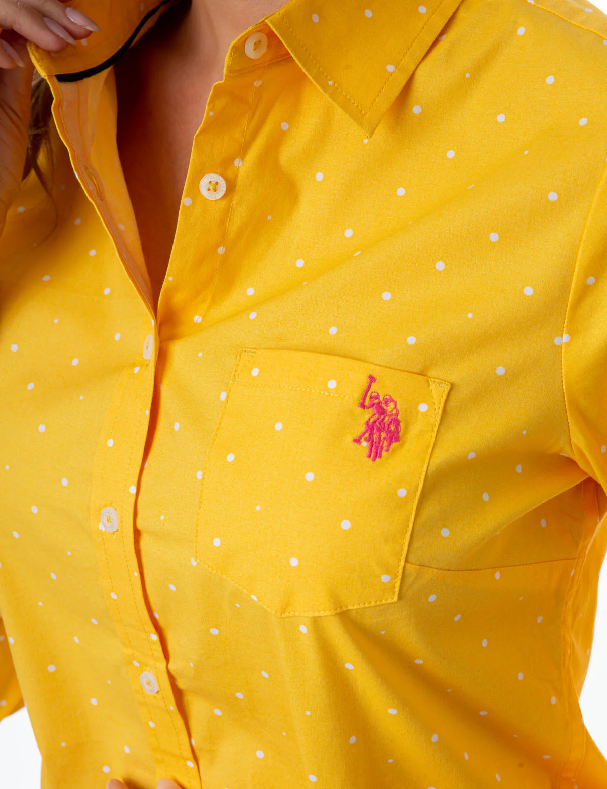 DOT POPLIN LONG SLEEVE SHIRT - Image 12