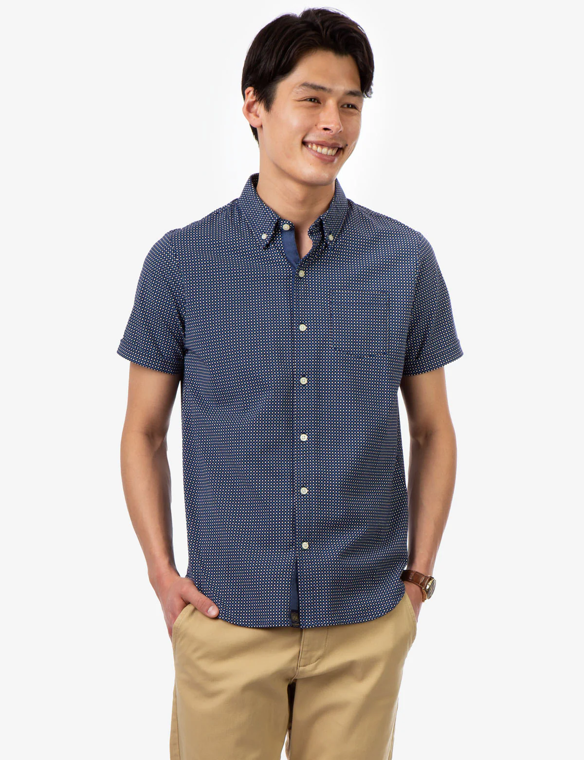 DOT PRINT BUTTON UP SHIRT - Image 3