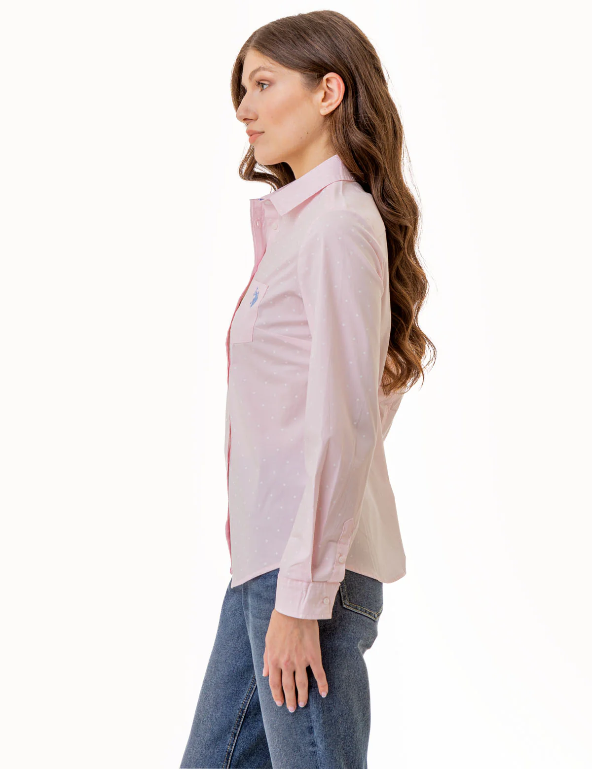 DOT PRINT LONG SLEEVE POPLIN SHIRT - Image 10
