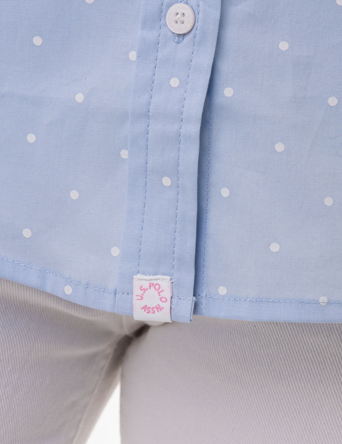 DOT PRINT LONG SLEEVE POPLIN SHIRT - Image 4