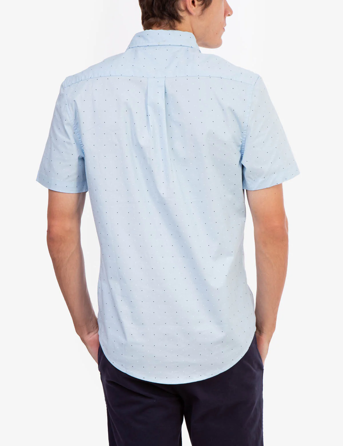 DOT PRINT POPLIN SHORT SLEEVE SHIRT - Image 4
