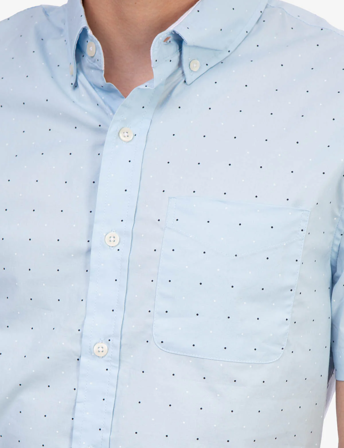 DOT PRINT POPLIN SHORT SLEEVE SHIRT - Image 5