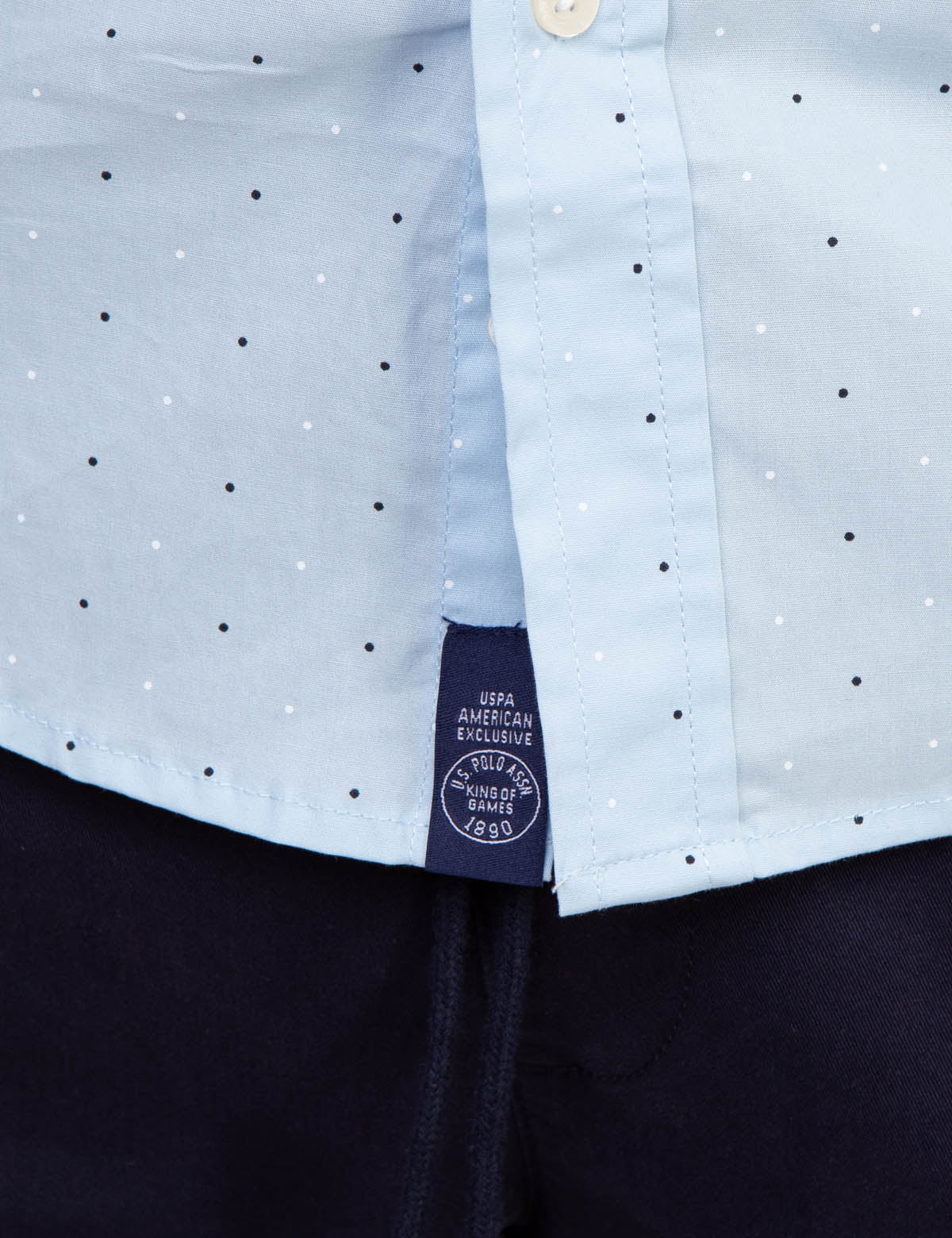 DOT PRINT POPLIN SHORT SLEEVE SHIRT - Image 6