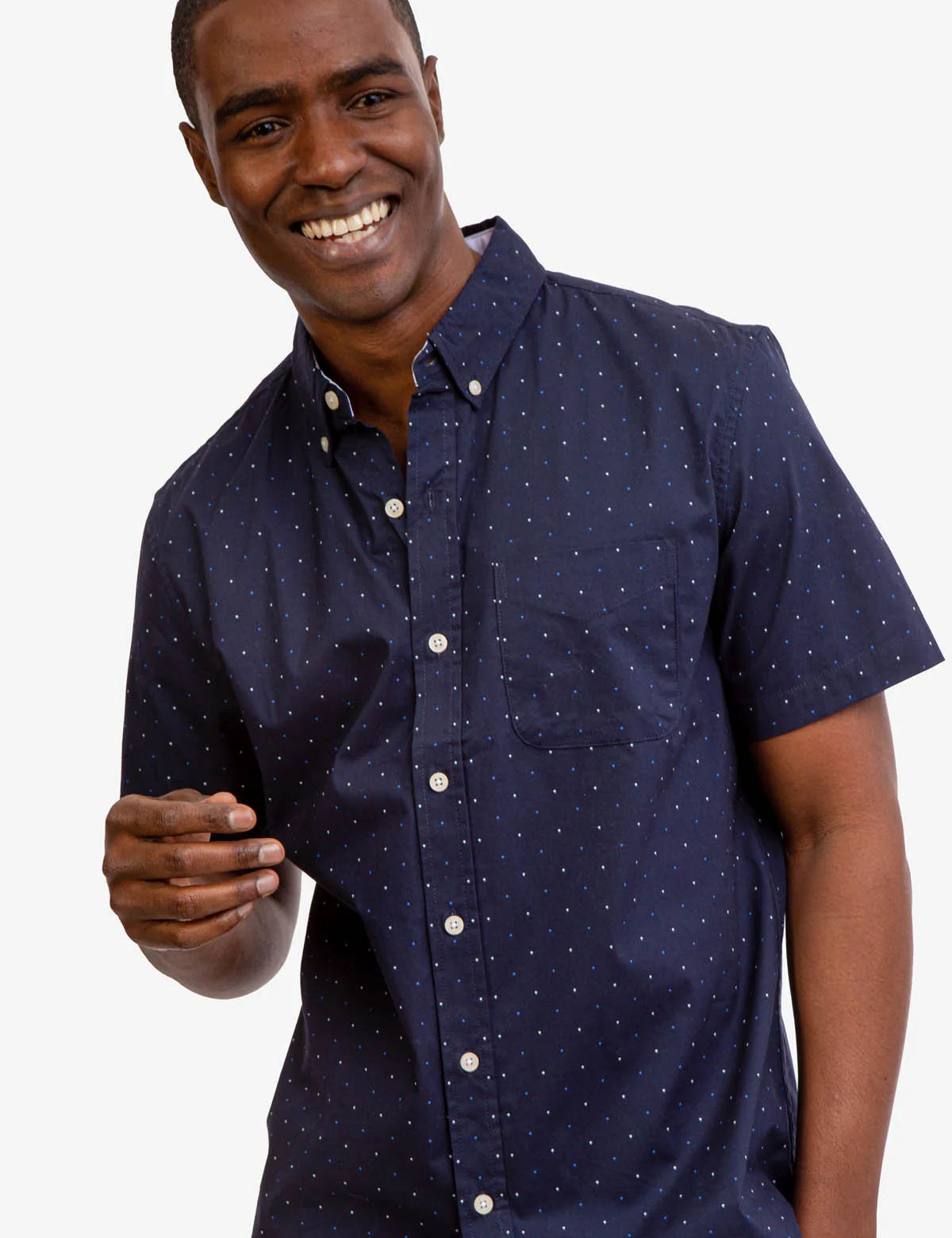 DOT PRINT POPLIN SHORT SLEEVE SHIRT - Image 11