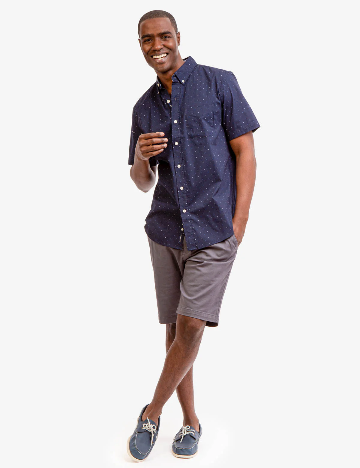 DOT PRINT POPLIN SHORT SLEEVE SHIRT - Image 12