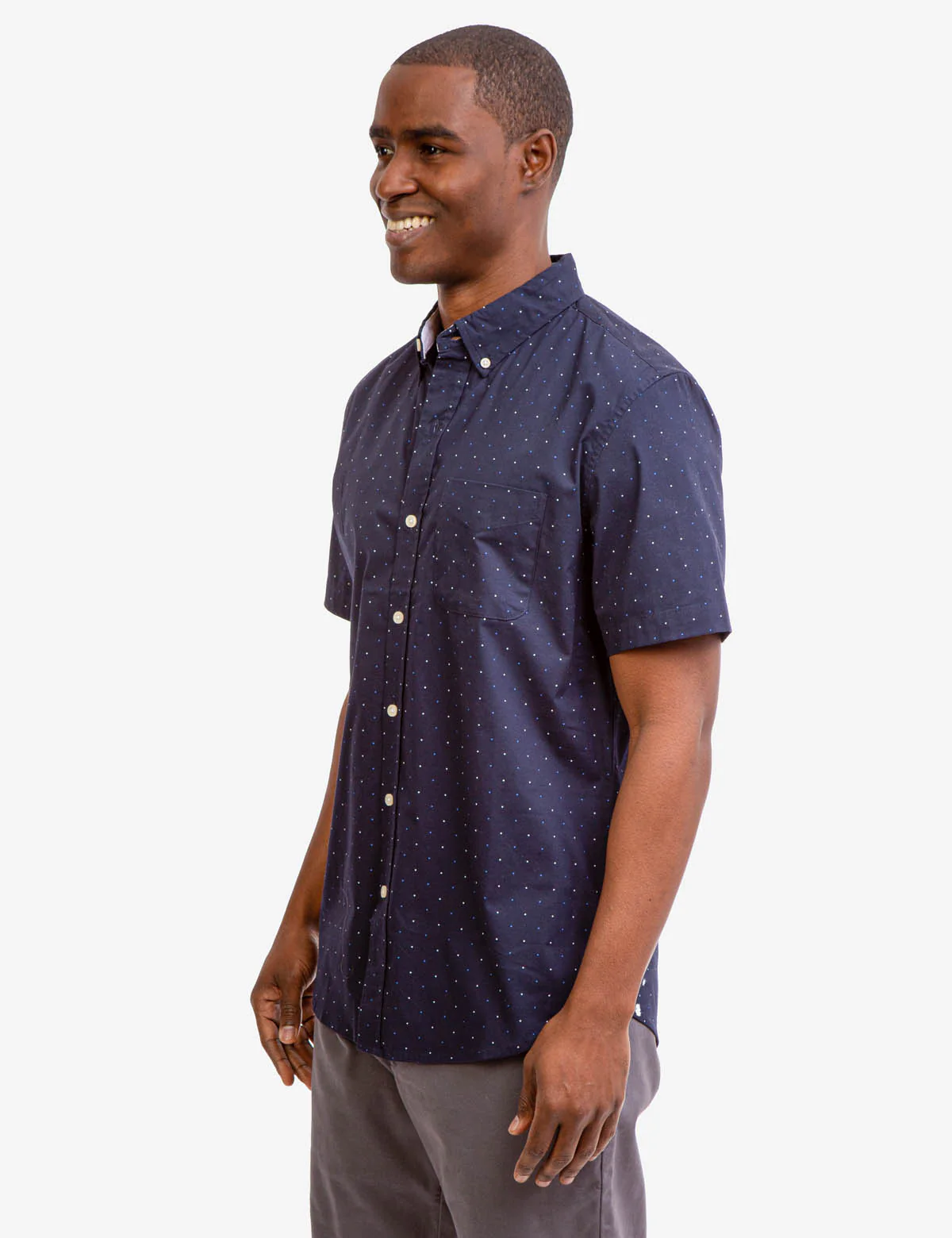 DOT PRINT POPLIN SHORT SLEEVE SHIRT - Image 13