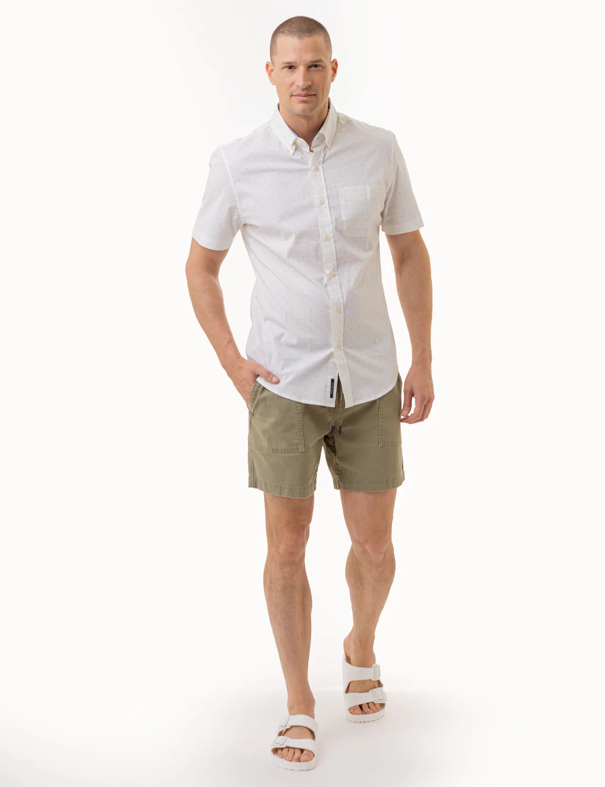 DOT PRINT POPLIN SHORT SLEEVE SHIRT - Image 2