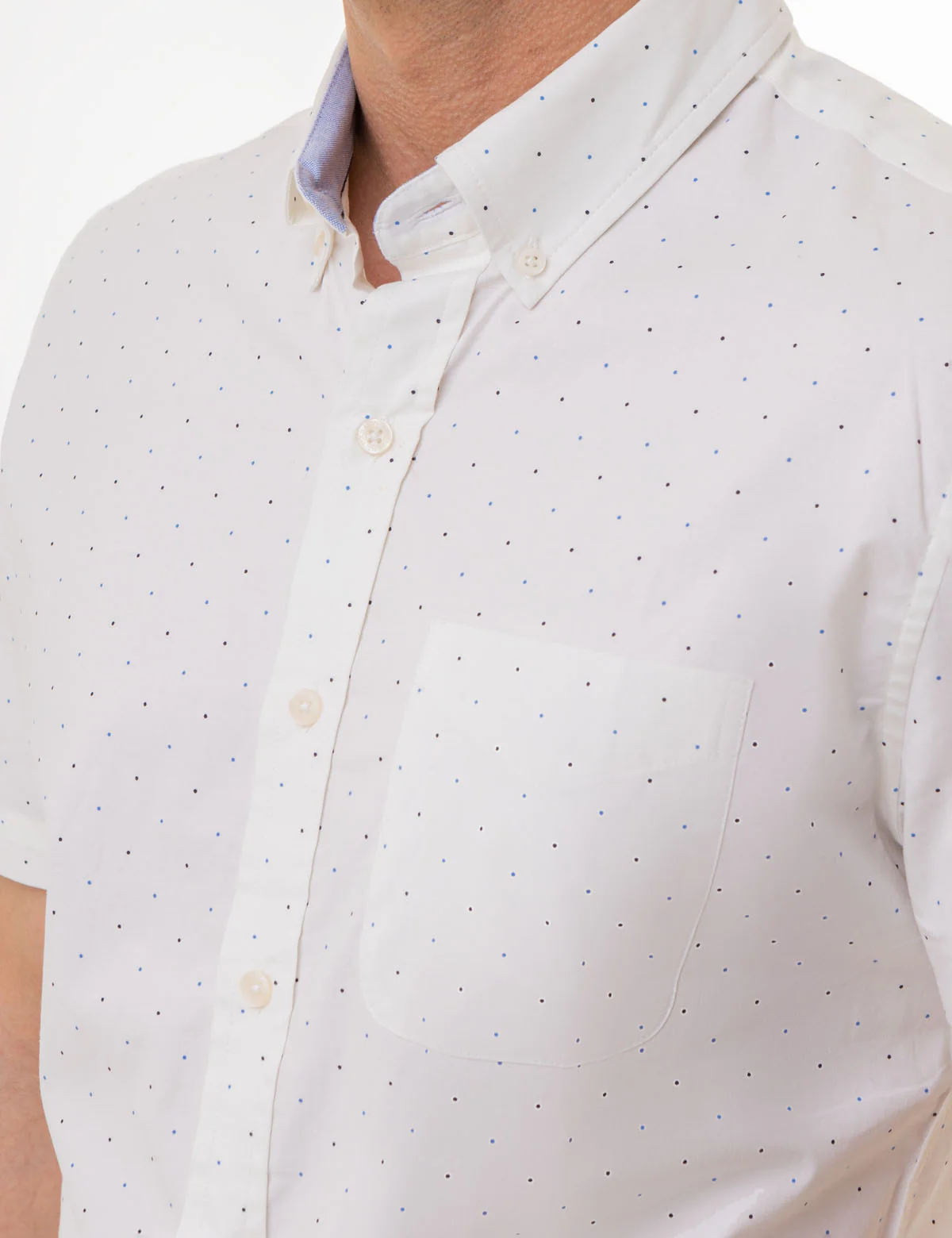 DOT PRINT POPLIN SHORT SLEEVE SHIRT - Image 5