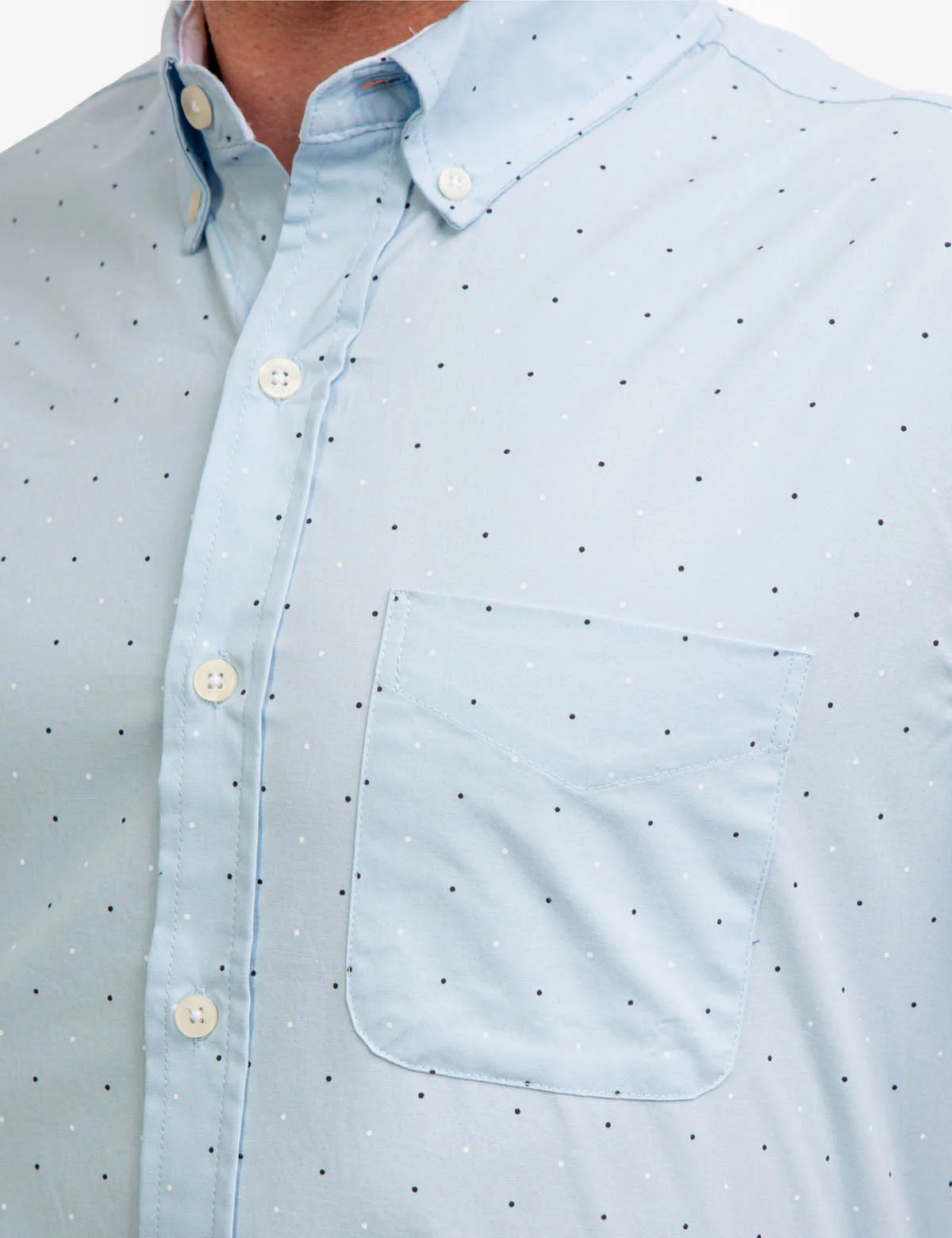 DOT PRINT POPLIN SHORT SLEEVE SHIRT - Image 7