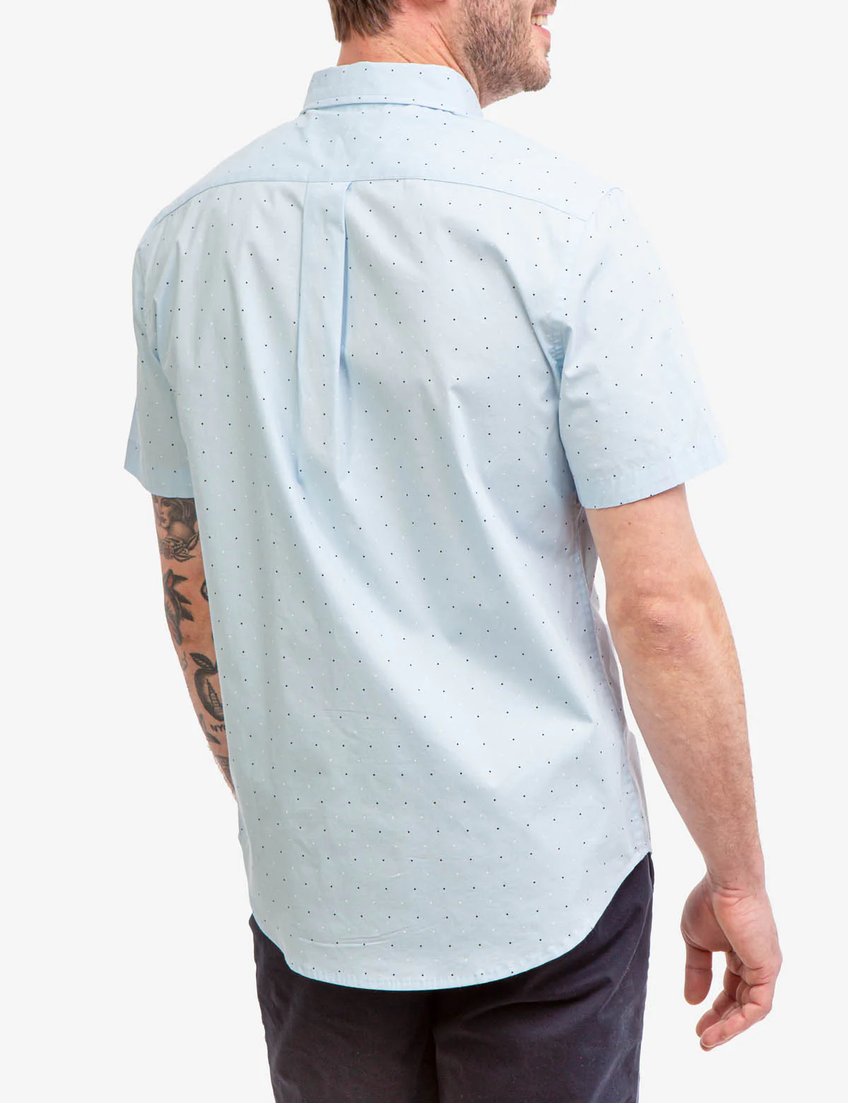 DOT PRINT POPLIN SHORT SLEEVE SHIRT - Image 9