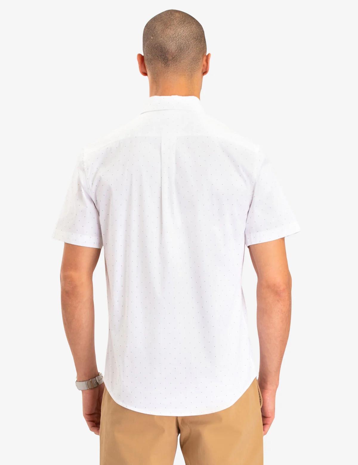 DOT PRINT POPLIN SHORT SLEEVE SHIRT - Image 4