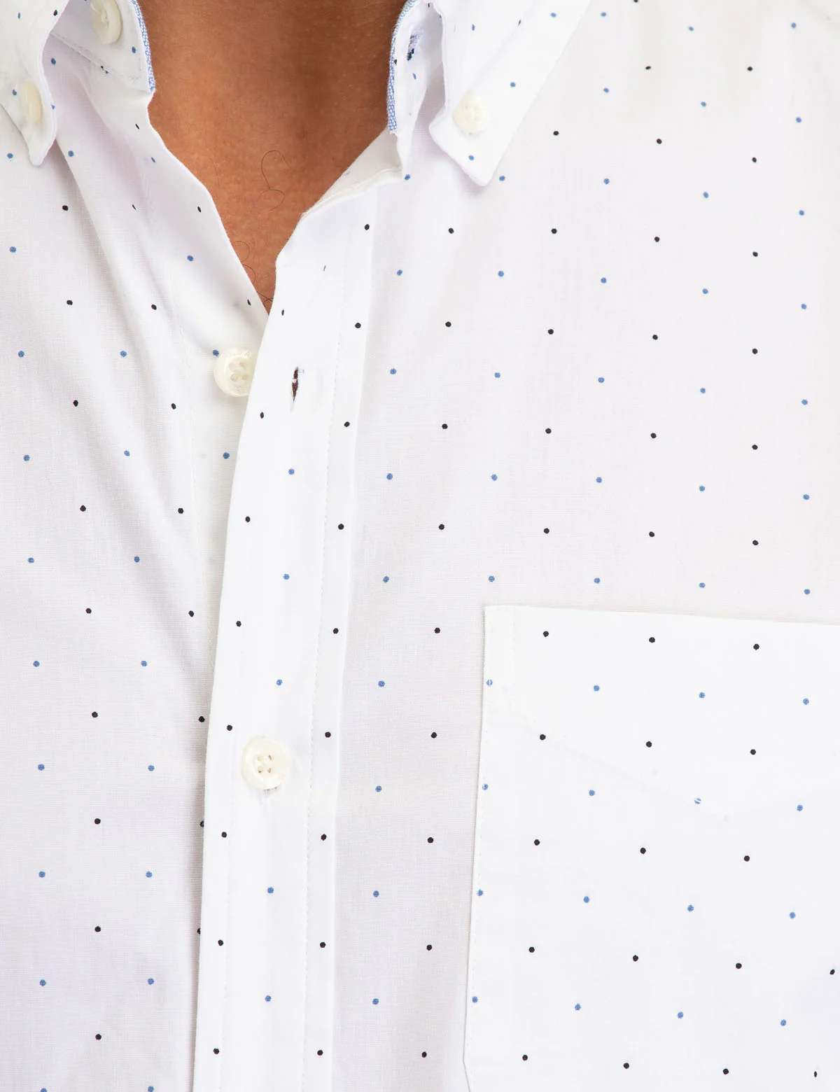 DOT PRINT POPLIN SHORT SLEEVE SHIRT - Image 5