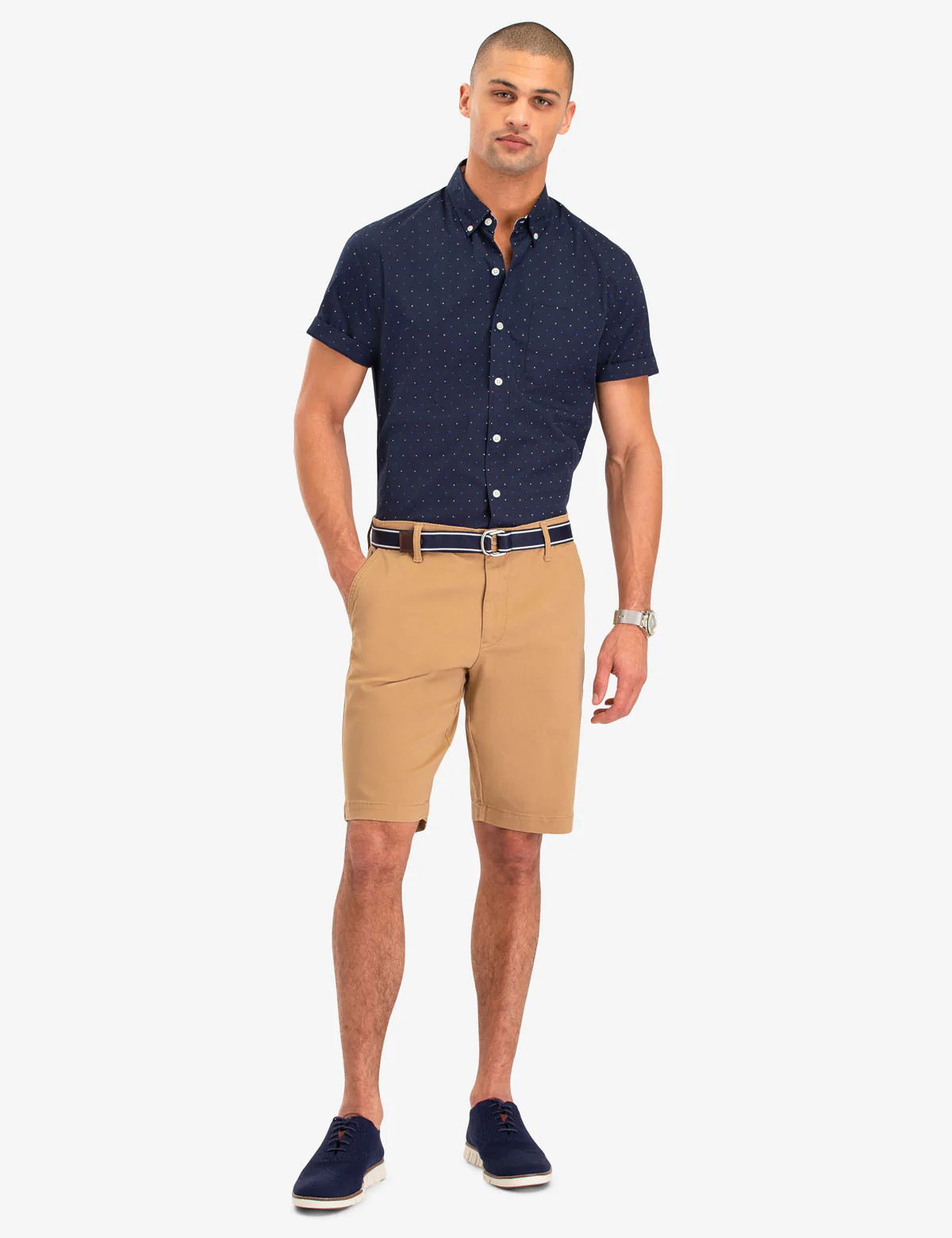 DOT PRINT POPLIN SHORT SLEEVE SHIRT - Image 7