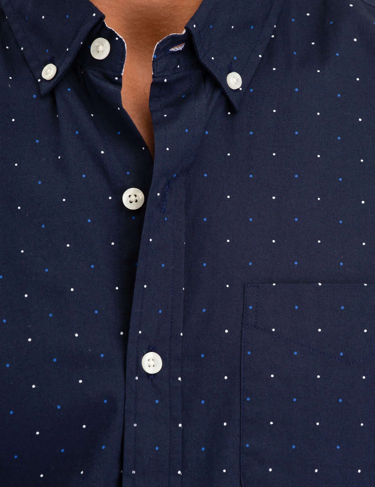DOT PRINT POPLIN SHORT SLEEVE SHIRT - Image 9