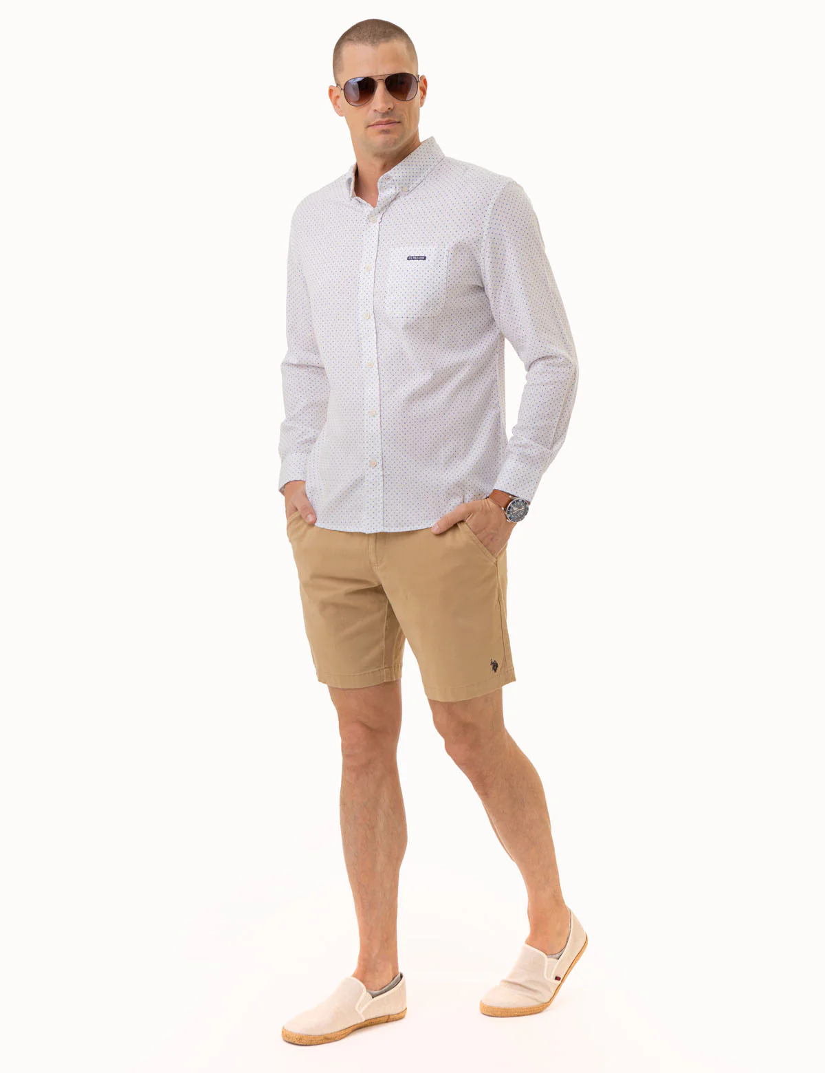 DOT PRINT ROYAL OXFORD LONG SLEEVE SHIRT - Image 11