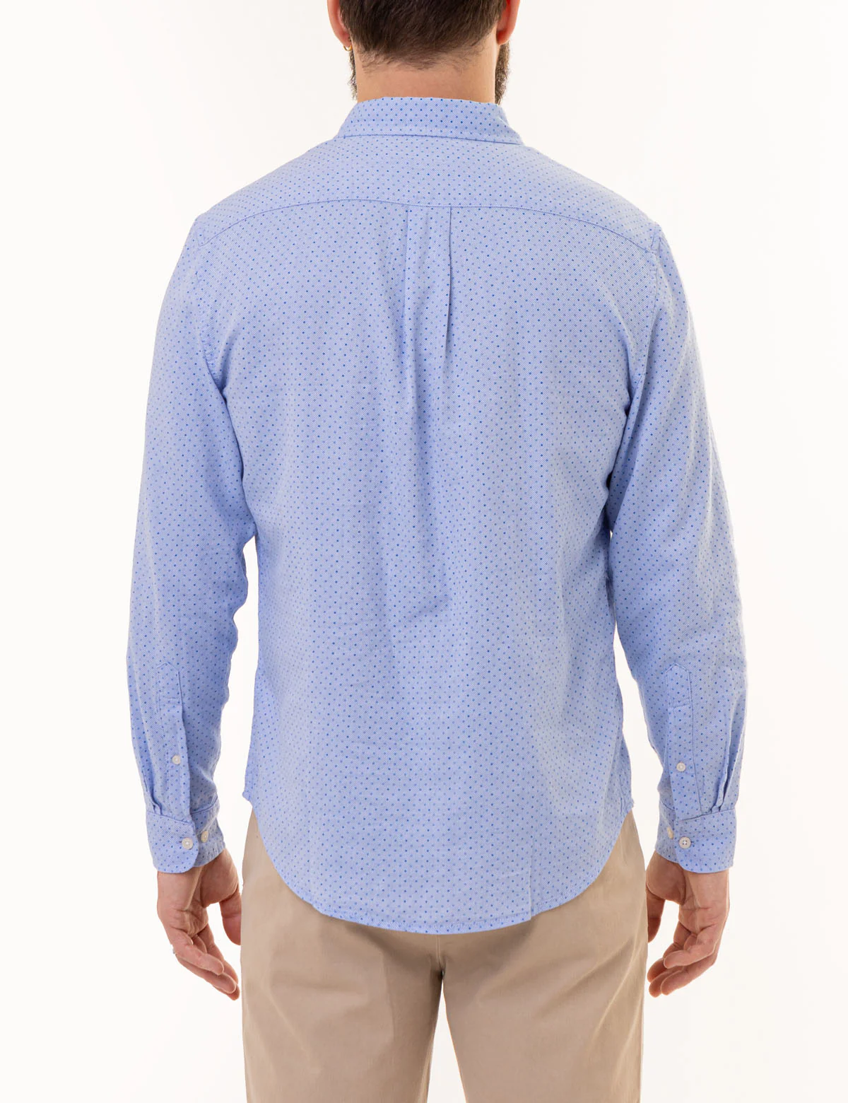 DOT PRINT ROYAL OXFORD LONG SLEEVE SHIRT - Image 8