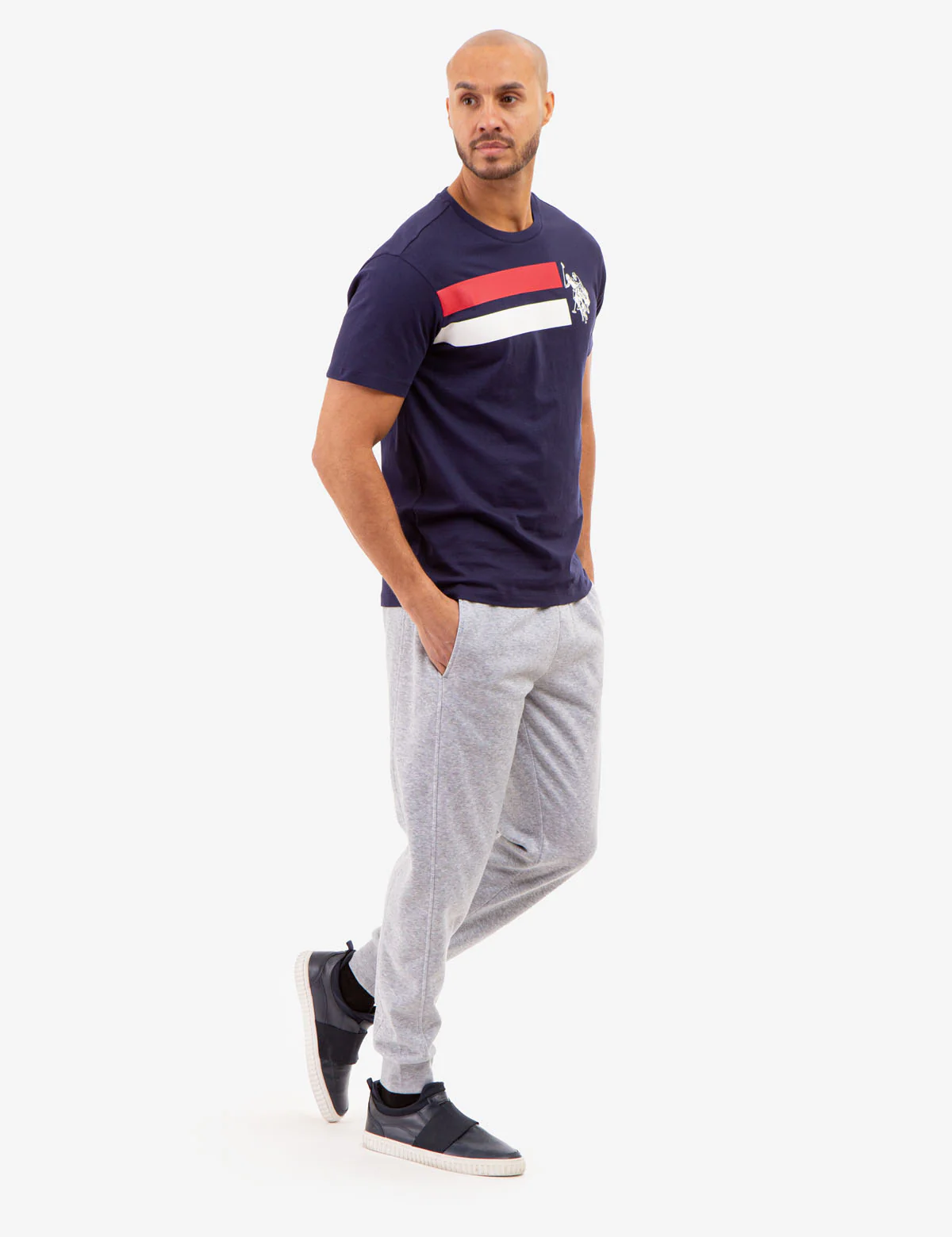 DOUBLE LINEAR GRAPHIC LOGO T-SHIRT - Image 2