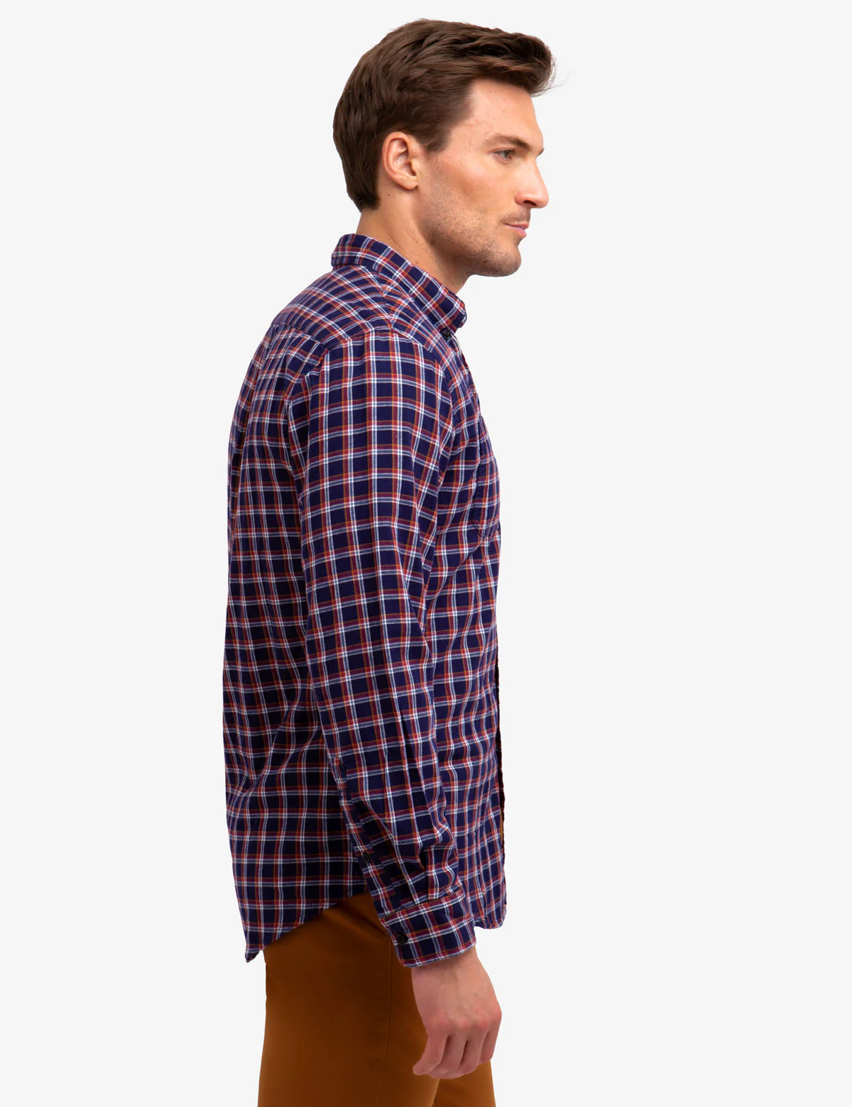PLAID SHIRT WITH CHAMBRAY INTERIOR - Image 3