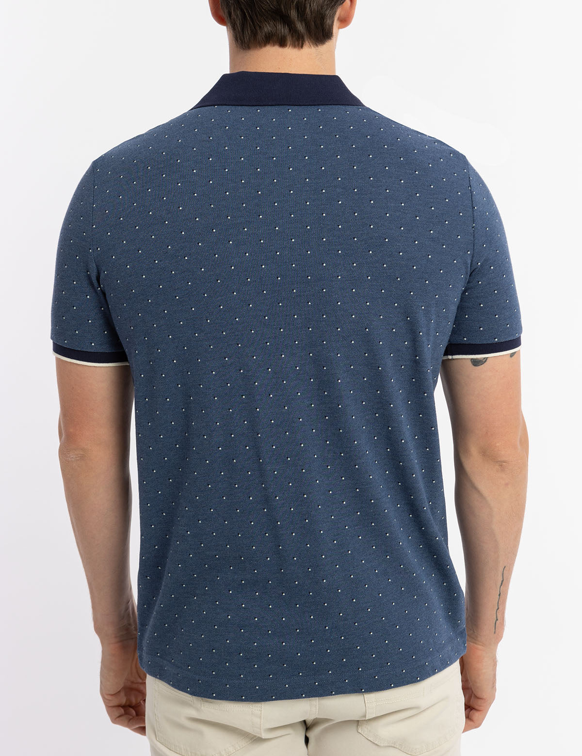 DOUBLE SQUARE DOT PIQUE POLO SHIRT - Image 4