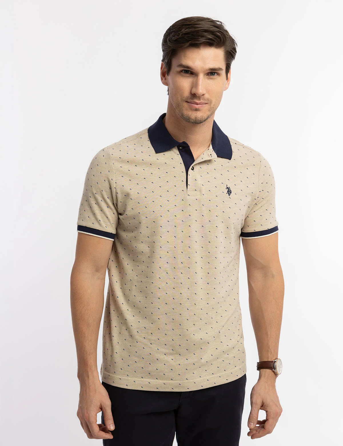 DOUBLE SQUARE DOT PIQUE POLO SHIRT - Image 5
