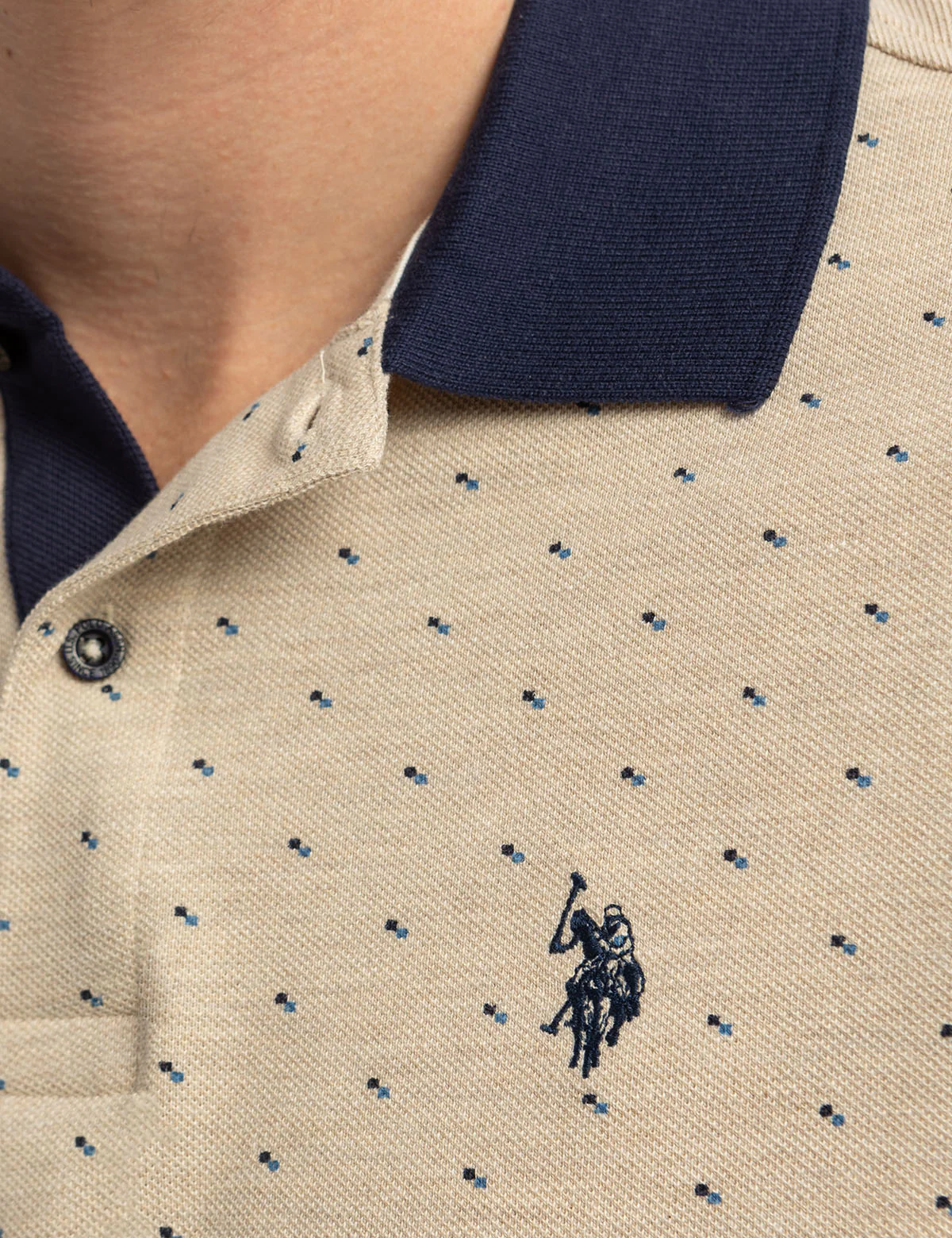 DOUBLE SQUARE DOT PIQUE POLO SHIRT - Image 6